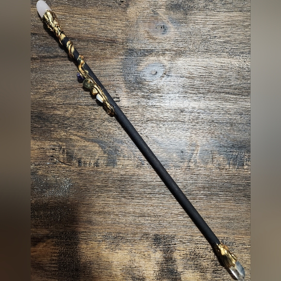Crystal/Wood Wand ✨️, Magick wand, multi gemstone, Cosplay, Witch, Wizard, NEW - Picture 1 of 9